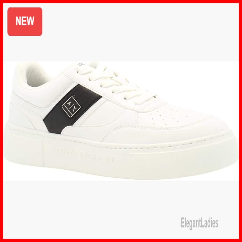 Lace-Up Fashion Sneakers With Metal Logo Plate, Contrast Colors